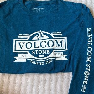 Volcom Teal Graphic Long Sleeve Tee